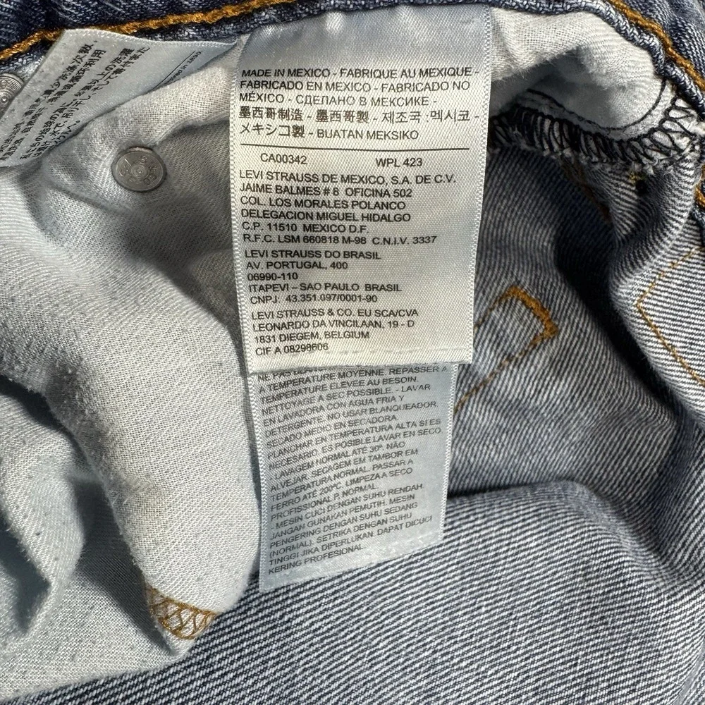 Levis 550 Jeans Mens 46x29 Blue Relaxed Fit Logo Casual Mexico
